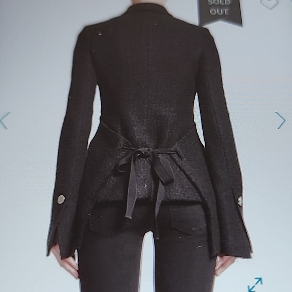 Proenza Schouler Black Asymmetrical Blazer - Picture 2 of 6